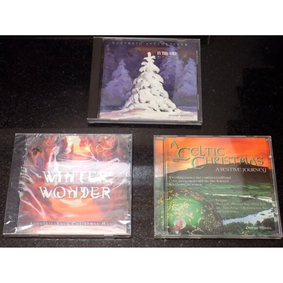 Holiday Music CD Lot Mannheim Steamroller, Winter Wonder, & Celtic Christmas - Picture 1 of 16